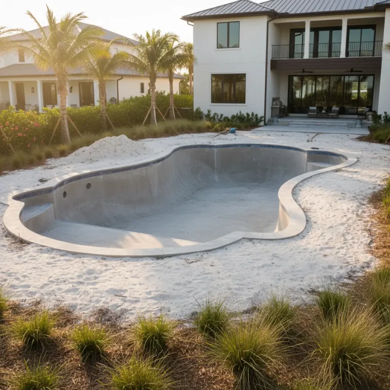 Concrete pool construction in Seminole, FL
