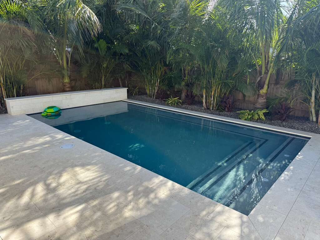 Actual plunge pool installation in Treasure Island FL